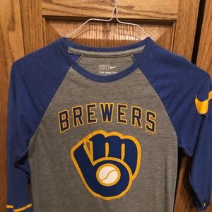 Nike Dri-Fit Women’s 3/4 Sleeve Milwaukee Brewers